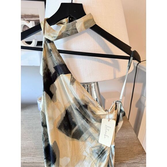 Free People - Let Me Be NWT Halter Abstract Maxi Dress Size Medium - Picture 4 of 13